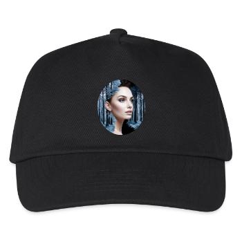 Belle femme combinée avec une scène de forêt - Casquette de baseball Enfant - noir - Devant