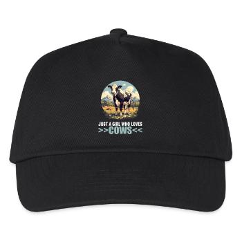 Vaches Vache - Casquette de baseball Enfant - noir - Devant