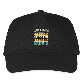 Fitness Fanatics Physical Education Importanter - Kids’ Baseball Cap - black - Front