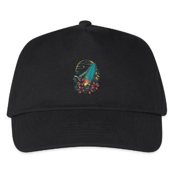Surfboard Cartoon - Kids’ Baseball Cap - black - Front