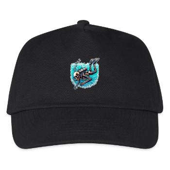 Tauchen Taucher - Kinder Basecap - Schwarz - Vorne