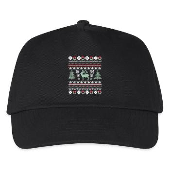 Retro Christmas Pattern - Kids’ Baseball Cap - black - Front