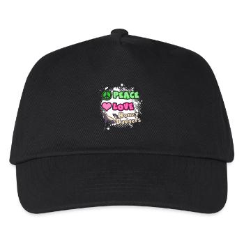 Peace Love Honey Badgers - Kids’ Baseball Cap - black - Front