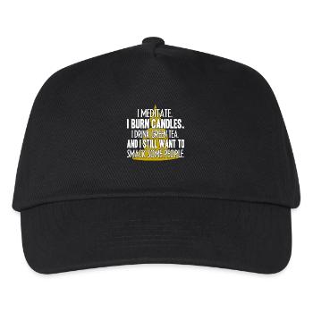 Buddha I Mediate I Burn Candles - Kids’ Baseball Cap - black - Front