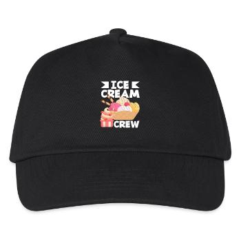 Eiscreme Crew Für Eiscreme - Kinder Basecap - Schwarz - Vorne