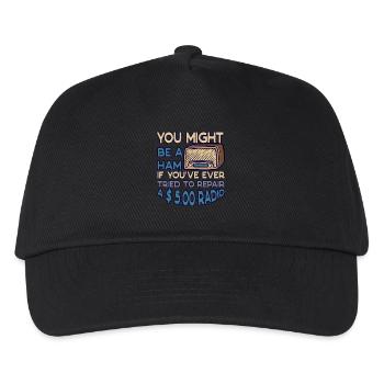 Amateur Tuned Your Amplifier Ham Radio - Kids’ Baseball Cap - black - Front