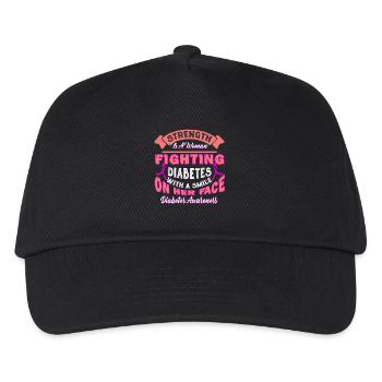 Fighting Diabetes With A Smile - Kids’ Baseball Cap - black - Front