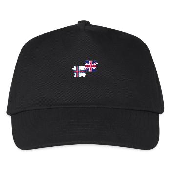 Färöer Inseln UK Flagge Britische Färöer - Kinder Basecap - Schwarz - Vorne