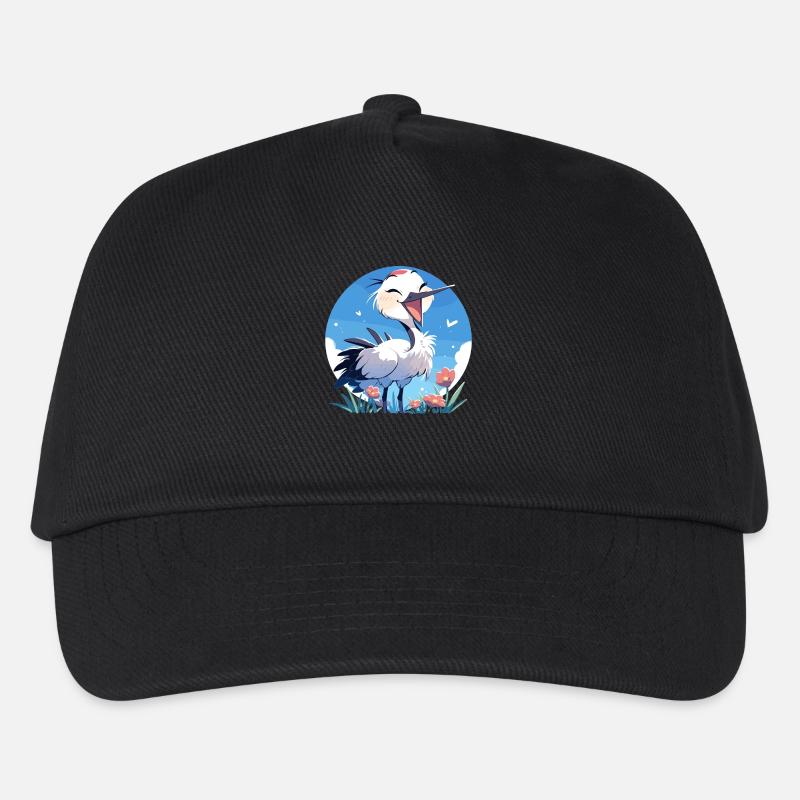 Kraniche Kranich - Kinder Basecap - Schwarz