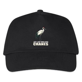 Kraniche Kranich - Kinder Basecap - Schwarz - Vorne