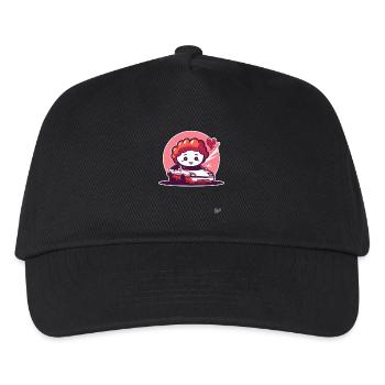 Chibi-Fahrer in einem Japan JDM-Rennauto - Kinder Basecap - Schwarz - Vorne
