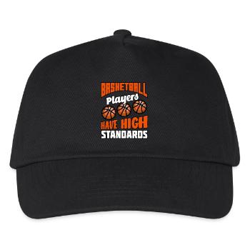 Spieler Hohe Standards Körbe Basketball - Kinder Basecap - Schwarz - Vorne
