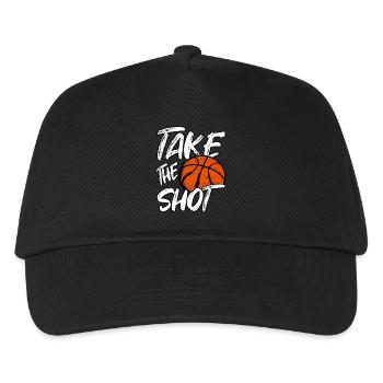 Baller Take Shot Hoops Basketball - Kids’ Baseball Cap - black - Front
