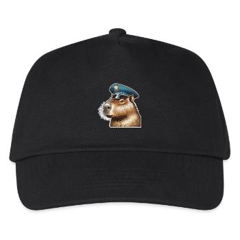 Capybara Polizei - Kinder Basecap - Schwarz - Vorne