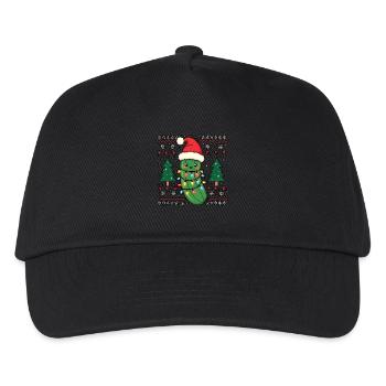 Gurke Weihnachtslichter - hässlicher - Kinder Basecap - Schwarz - Vorne