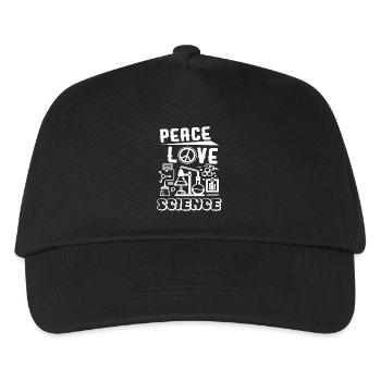 Science Peace Love Science - Kids’ Baseball Cap - black - Front