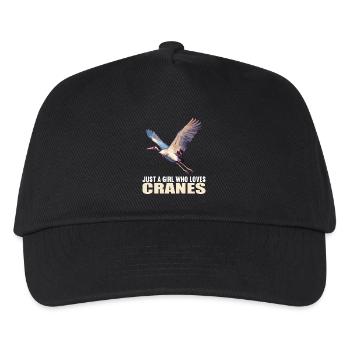 Kraniche Kranich - Kinder Basecap - Schwarz - Vorne
