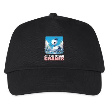 Kraniche Kranich - Kinder Basecap - Schwarz - Vorne