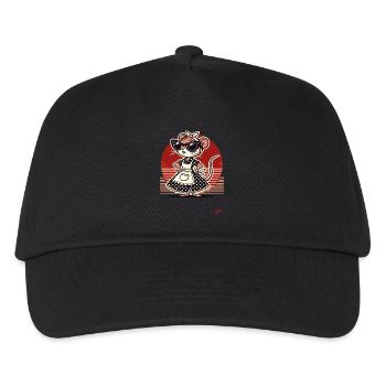 Souris cool, une souris femme au foyer - Casquette de baseball Enfant - noir - Devant