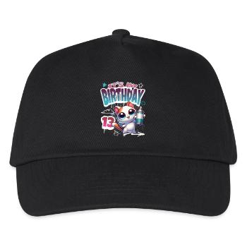 Graffiti de chat de 13e anniversaire - Casquette de baseball Enfant - noir - Devant