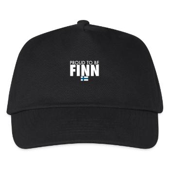 Proud To Be Finn Finnland Finnische Flagge Finne - Kinder Basecap - Schwarz - Vorne