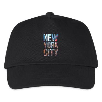 New York City Skyline - Kinder Basecap - Schwarz - Vorne