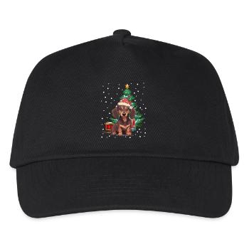 Christmas presents dog dachshund Xmas Nikolaus - Kids’ Baseball Cap - black - Front