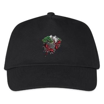 Fantasy Drachen Fabelwesen Drache Märchen Kind - Kinder Basecap - Schwarz - Vorne