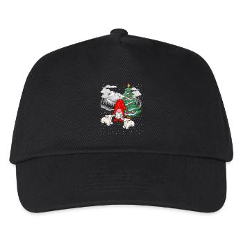 Nikolaus Santa Zwerge Christmas Xmas Troll - Kinder Basecap - Schwarz - Vorne