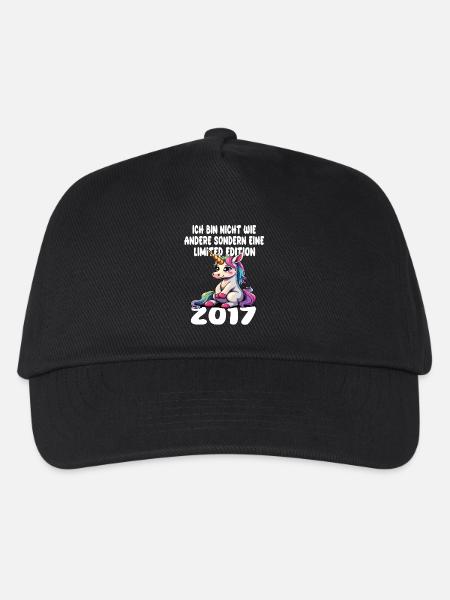 Limited Edition 2017 Geburtstag 2017 Geboren - Kinder Basecap - Schwarz