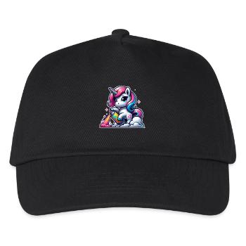 Graffiti Licorne - Casquette de baseball Enfant - noir - Devant