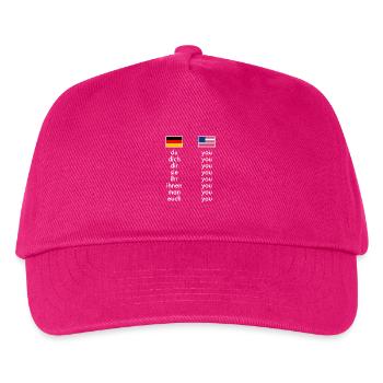 English German Grammar Learning Funny Teachers - Kids’ Baseball Cap - fuchsia - Front