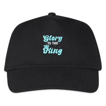 Ruhm dem König! Ehre sei dem König - Kinder Basecap - Schwarz - Vorne