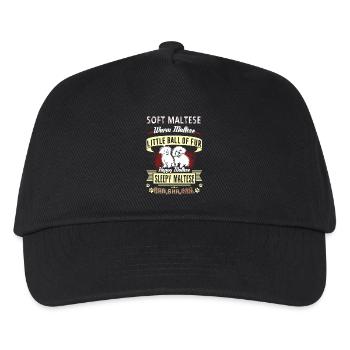 Soft Maltese Warm Maltese - Kids’ Baseball Cap - black - Front