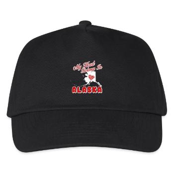 My Heart Belongs In Alaska - Kids’ Baseball Cap - black - Front