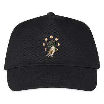 Owl Owls Moon Phase Moon Full Moon - Kids’ Baseball Cap - black - Front