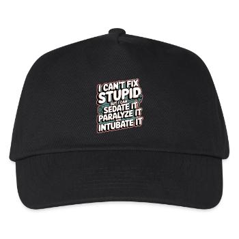 Cant Fix Stupid But Can Sedate Paralyze Intubate 6 - Kinder Basecap - Schwarz - Vorne