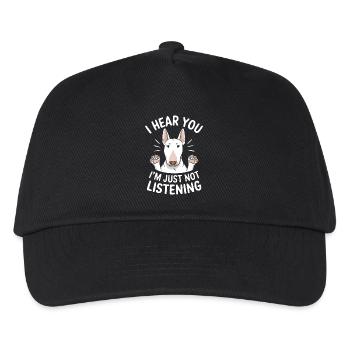 Bullterrier Spruch Lustiges Bullterrier Geschenk - Kinder Basecap - Schwarz - Vorne