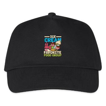 Eiscreme Ist Meine Lieblingssorte - Kinder Basecap - Schwarz - Vorne
