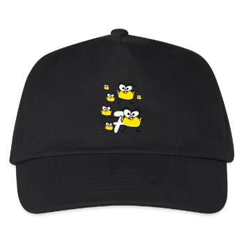 Seven Chickens Zieben Piece Funny - Kids’ Baseball Cap - black - Front