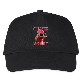 Chicken Mommy Huhn Mom Bäuerin Muttertag Hühner - Kinder Basecap - Schwarz - Vorne