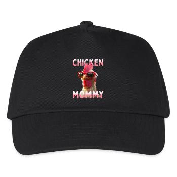 Chicken Mommy Huhn Mom Bäuerin Muttertag Hühner - Kinder Basecap - Schwarz - Vorne