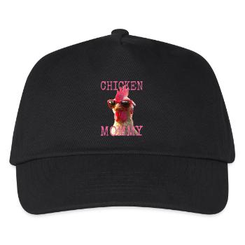 Chicken Mommy Huhn Mom Bäuerin Muttertag Hühner - Kinder Basecap - Schwarz - Vorne