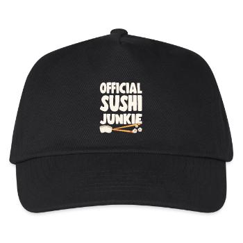 Sushi Lover Official Sushi Junkie - Kids’ Baseball Cap - black - Front