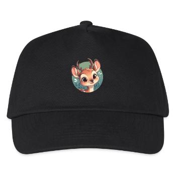 Hirsche Hirsch - Kinder Basecap - Schwarz - Vorne