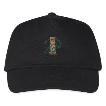Tiki Kultur Maori Maske für einen Tkik Fans - Kinder Basecap - Schwarz - Vorne