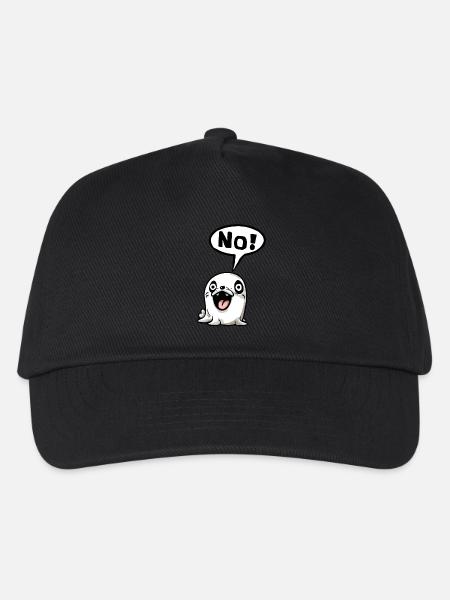 No Nope not today Funshirt Geschenk Idee lustig - Kinder Basecap - Schwarz