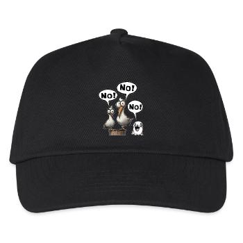 nee nein nö vielleicht später Spruch Lustig Fun - Kinder Basecap - Schwarz - Vorne
