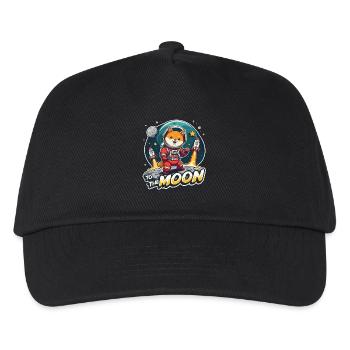 WIR FLIEGEN ZUM MOND - Kinder Basecap - Schwarz - Vorne
