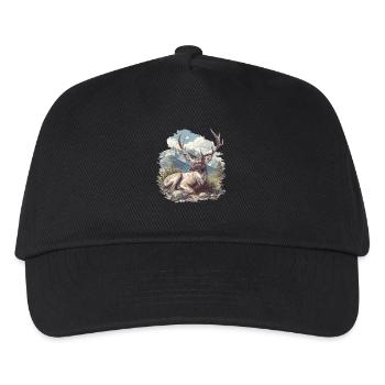 Hirsche Hirsch - Kinder Basecap - Schwarz - Vorne